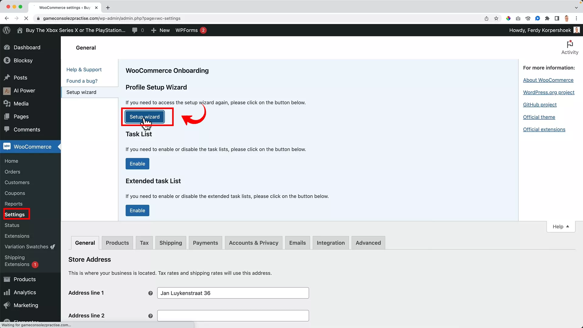set up WooCommerce on your store