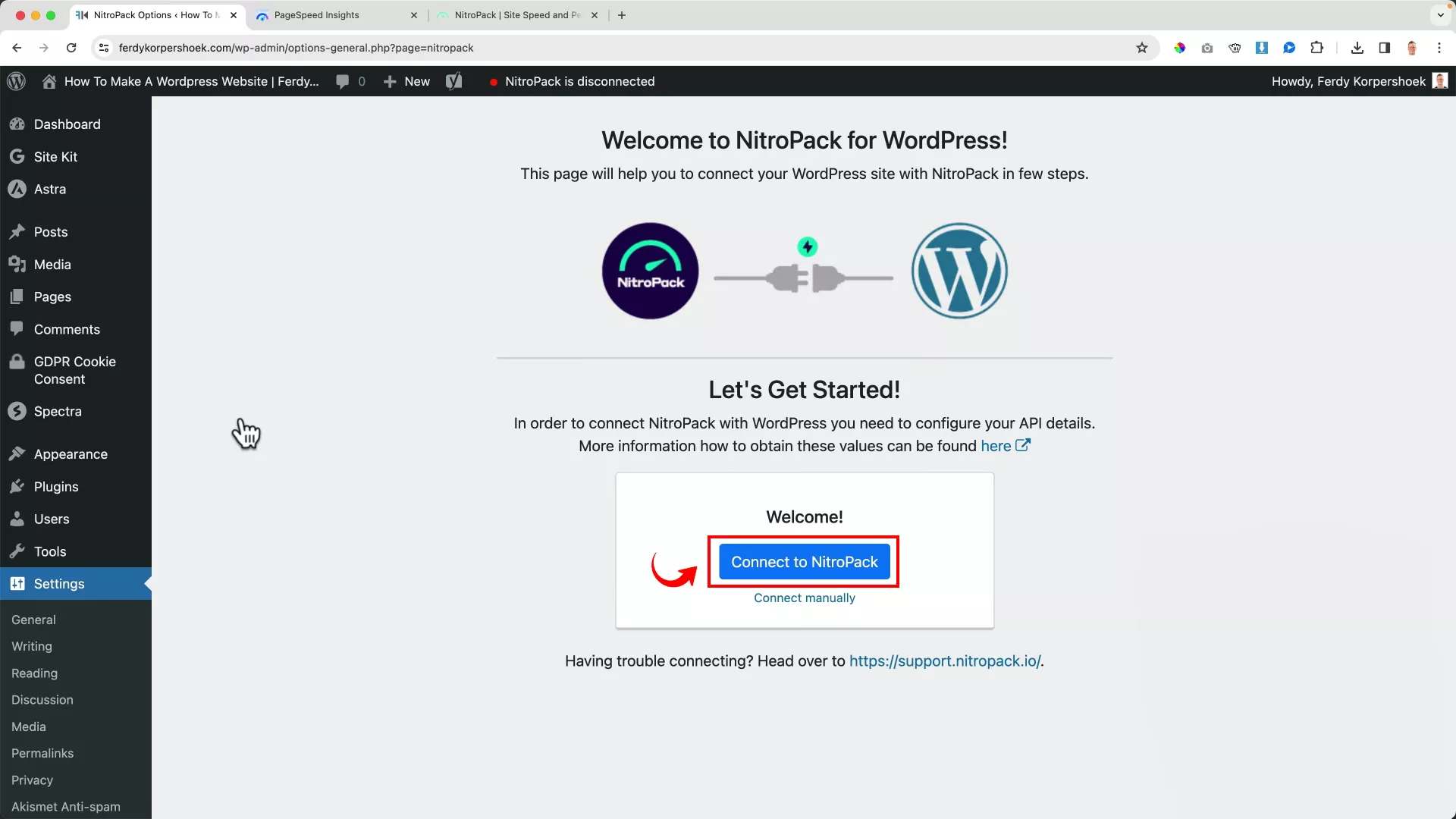 How to Speed Up Your WordPress Website (Mobile + Desktop) Connect NitroPack to WordPress site.