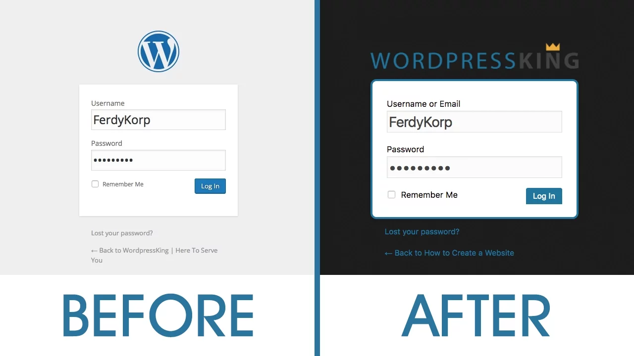 Customize your WordPress login page
