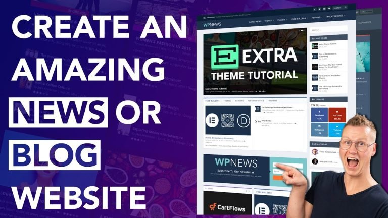 Create A Blog or News Website Using The Extra Theme