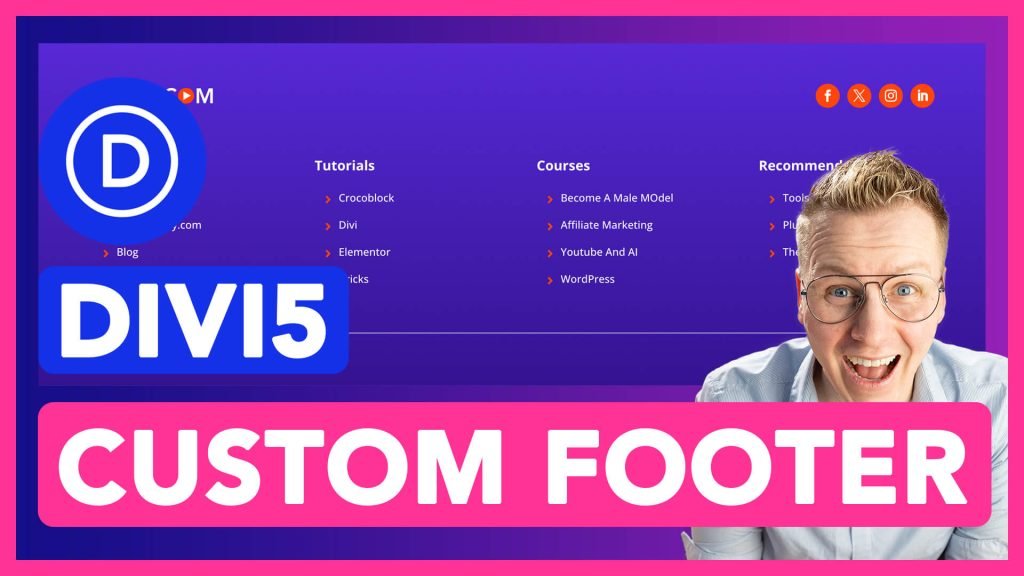 Create A Wordpress Website Using The Divi Theme divi theme custom footer 01
