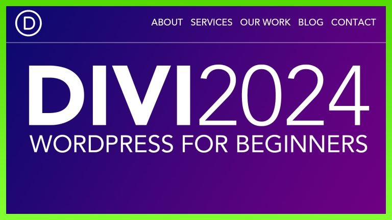 Divi 2024 WordPress for beginners