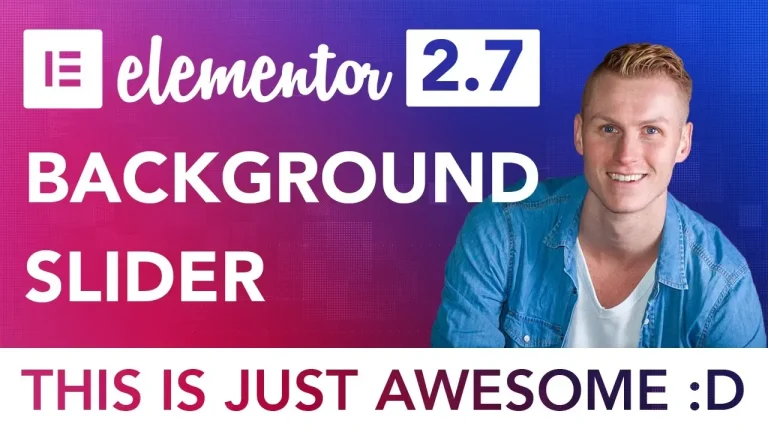 Elementor background slider tutorial