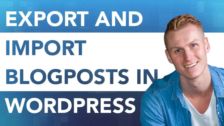 Export and import blogposts WordPress
