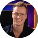 Smiling man wearing glasses