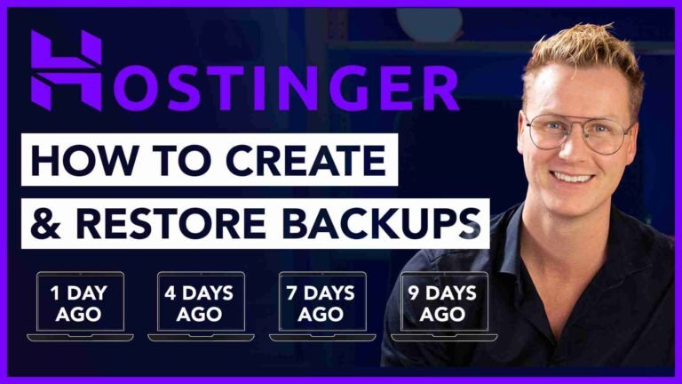 Hostinger website backup tutorial