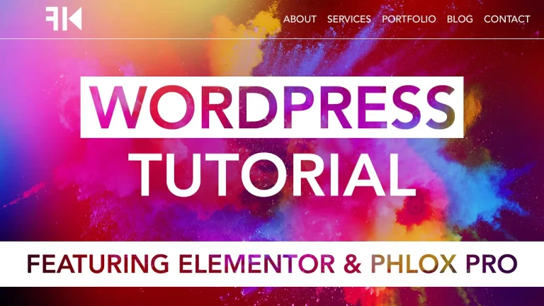 WordPress tutorial with Elementor Phlox